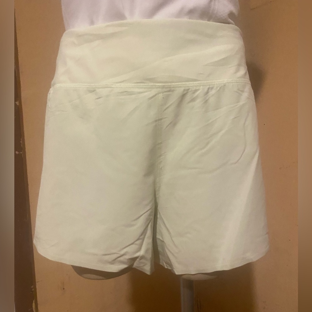 Athleta Run Yellow Athletic Shorts High-Waisted Stretch - Picture 5 of 16